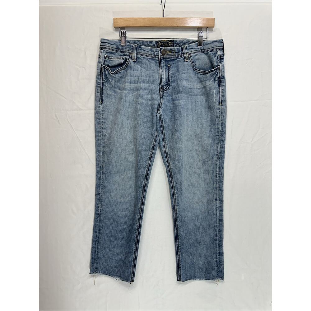 Seven7 Cropped‎ Jeans Women’s Size 31 Blue Light Wash Stretch Denim